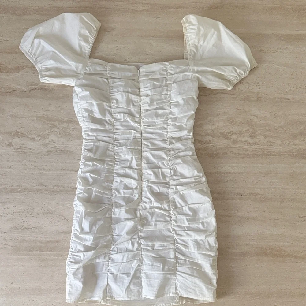 Superdown White Ruched Mini Dress - Picture 2 of 3